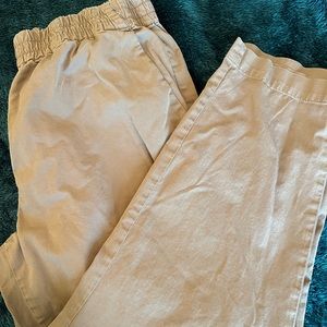 Everlane, retired cognac tapered pull on easy pants